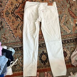 Levi’s white denim jeans